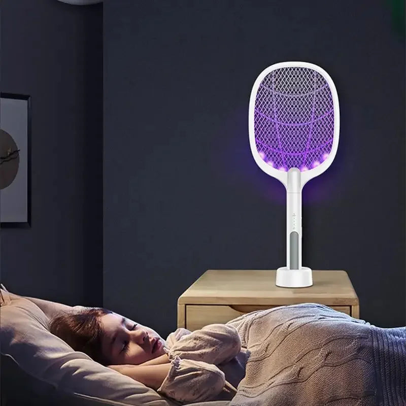 Raquette Anti-Moustiques 3‑en‑1 (Lampe & Support) | راكيت حماية 3 في 1 ضد الناموس - image 5