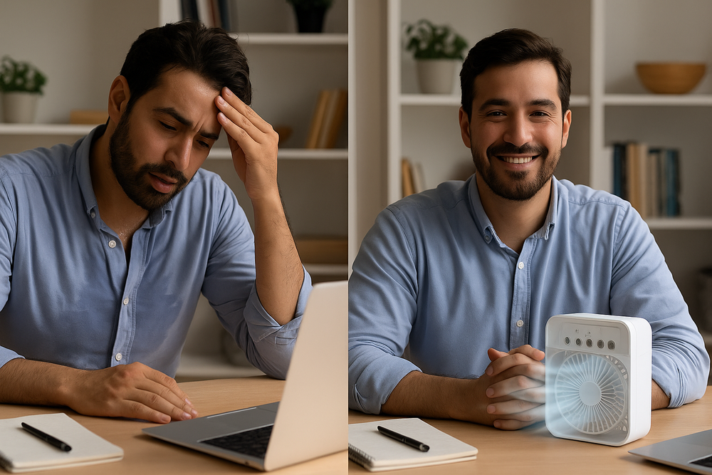 Mini Climatiseur Portable – Rafraîchissement Instantané | جهاز التبريد المحمول للانتعاش - vue 3 | عرض 3